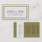 弁護士アンティーク金ゴールド縁どガロア 名刺 (正面/裏面)