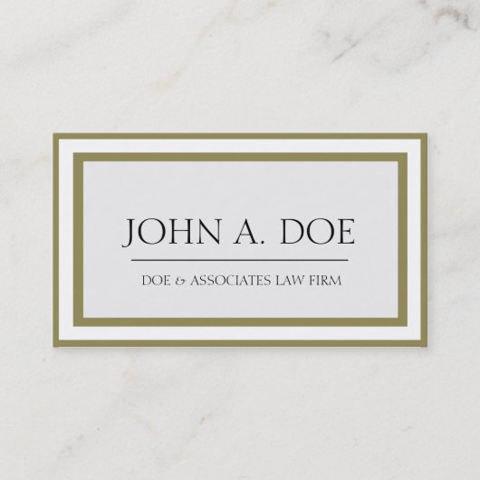 弁護士アンティーク金ゴールド縁どガロア 名刺 (正面)