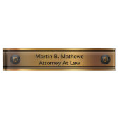 弁護士エグゼクティブデスク名プラーク デスクネームプレート (正面)
