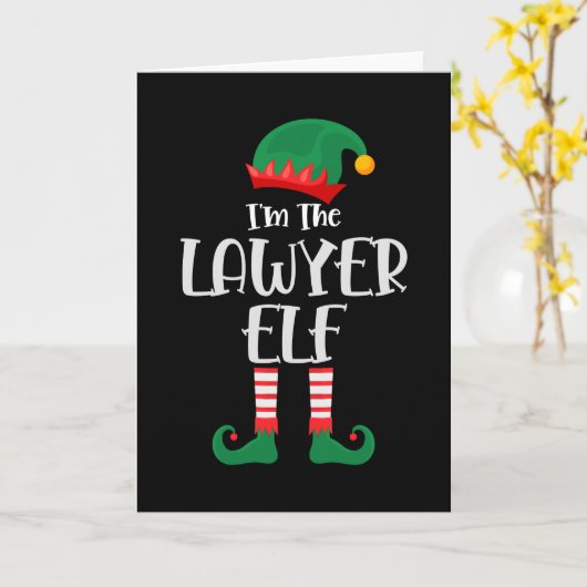 弁護士エルフのクリスマスマッチ カード (黄色い花)