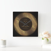 弁護士エレガントな| スクエア壁時計 (ホーム)