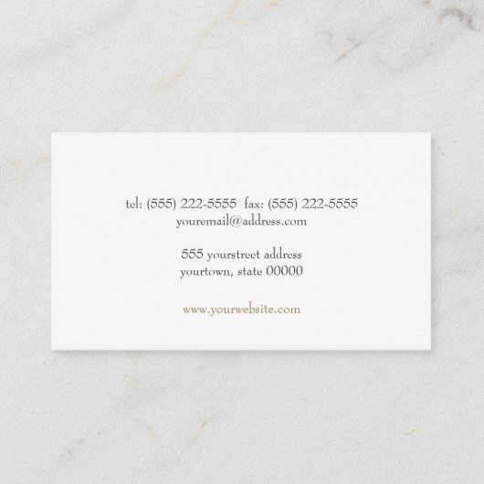 弁護士エレガントアイボリーホワイトマーブル名刺 名刺 (裏面)