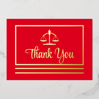 弁護士エレガントサンキューフォイルはがき 箔招待状