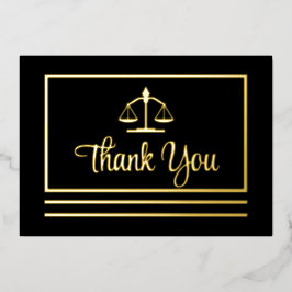 弁護士エレガントサンキューフォイルはがき 箔招待状