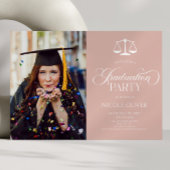 弁護士エレガントスケールカスタム写真卒業 招待状