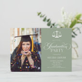 弁護士エレガントスケールカスタム写真卒業 招待状 (スタンド正面)