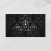 弁護士エレガントダークダマス弁護士 名刺 (正面)