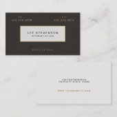 弁護士エレガントブラウンスエードルック 名刺 (正面/裏面)