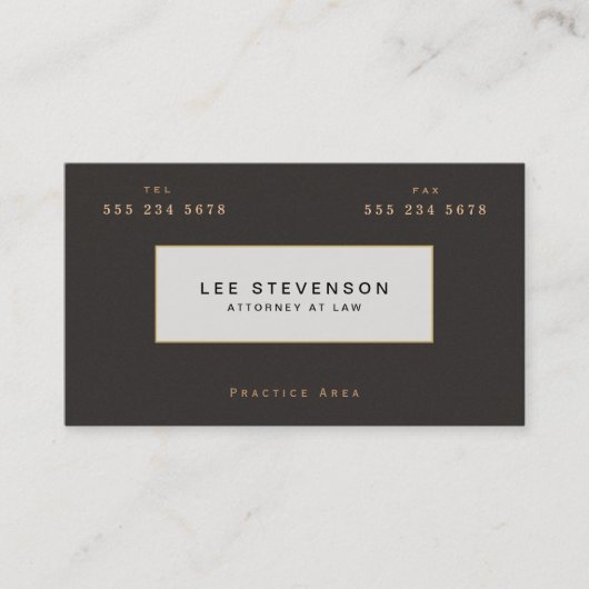 弁護士エレガントブラウンスエードルック 名刺 (正面)