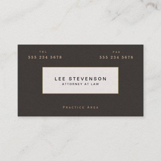 弁護士エレガントブラウンスエードルック 名刺 (正面)