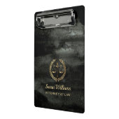 弁護士エレガントブラックと金ゴールドアクアレ ミニクリップボード (アングル2)