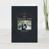 弁護士エレガント写真法学校卒業 サンキューカード (正面)