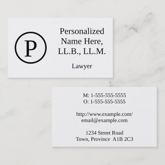 弁護士エレガント名刺 名刺 (正面/裏面)