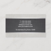 弁護士エレガント弁護士ブラック&ホワイトリネン 名刺 (裏面)