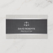 弁護士エレガント弁護士ブラック&ホワイトリネン 名刺 (正面)