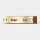 弁護士エレガント法務はかりで測弁護士 デスクネームプレート (正面)