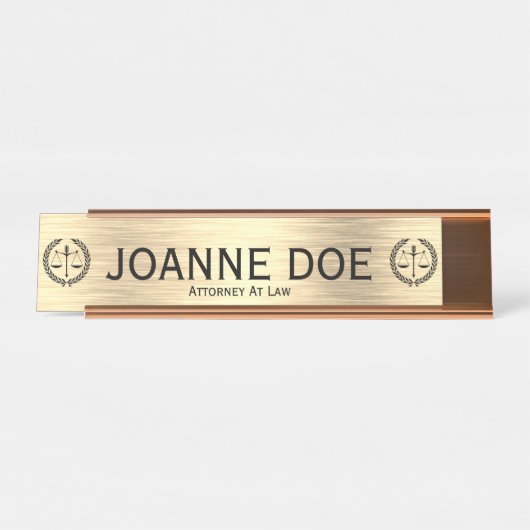 弁護士エレガント法務はかりで測弁護士 デスクネームプレート (正面)