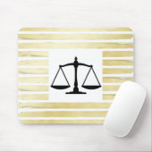 弁護士エレガント白金ゴールドホイ絵を描ストライプの マウスパッド (マウス)