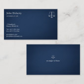 弁護士エレガント- Blue Business Card 名刺 (正面/裏面)