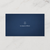 弁護士エレガント- Blue Business Card 名刺 (裏面)