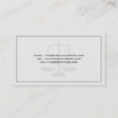 弁護士オフィスシンプルリネンテクスチャ 名刺 (裏面)