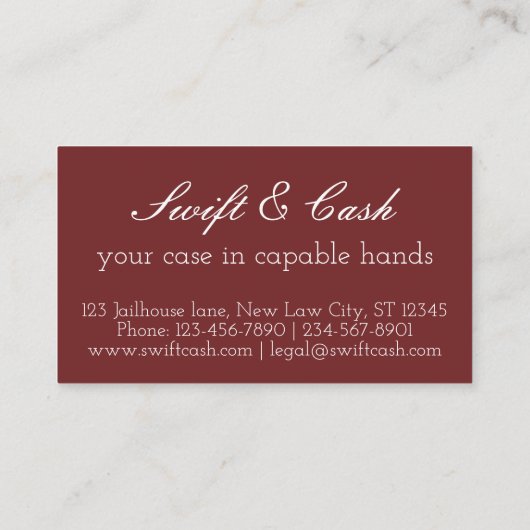 弁護士カおもしろいスタブル 名刺 (裏面)