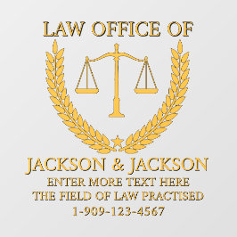 弁護士カスタマイズ法事務局詳細フロント金ゴールド ウィンドウサイン