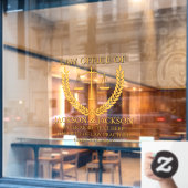 弁護士カスタマイズ法事務局詳細フロント金ゴールド ウィンドウサイン (カフェ窓)