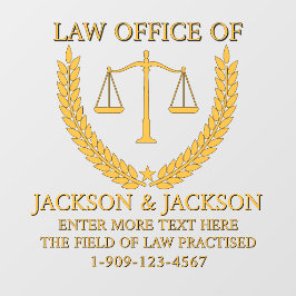 弁護士カスタマイズ法事務局詳細フロント金ゴールド ウィンドウサイン