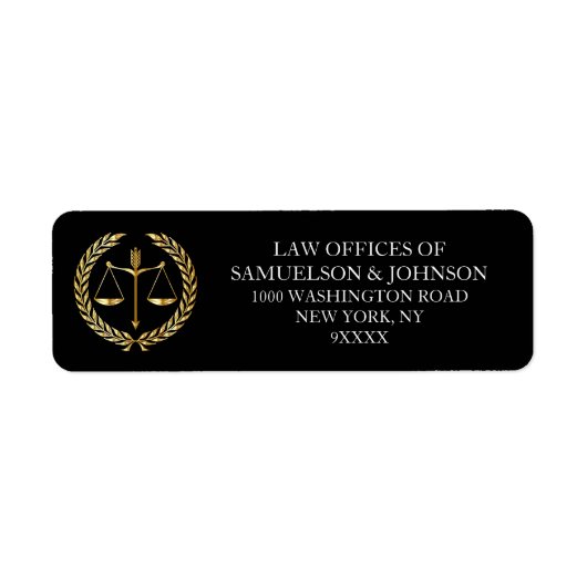 弁護士カスタム弁護士スケール正義ブラック金ゴールド ラベル (正面)