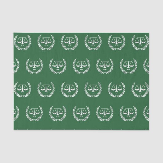 弁護士ギフトグリーンティッシュペーパー 薄葉紙 (正面)