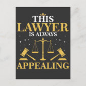 弁護士ギフト法学院卒業式新規弁護士 ポストカード (正面)