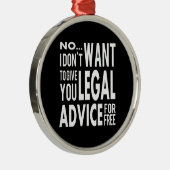 弁護士ギフト無料の法律アドバイス – 法学生 – メタルオーナメント (右)