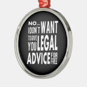 弁護士ギフト無料の法律アドバイス – 法学生 – メタルオーナメント (左)
