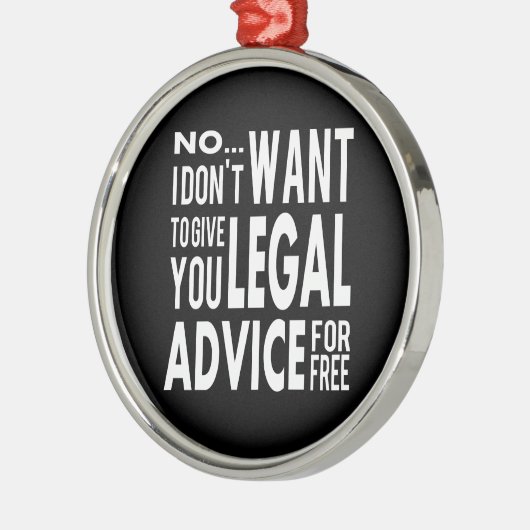 弁護士ギフト無料の法律アドバイス – 法学生 – メタルオーナメント (左)
