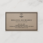 弁護士クラシッククラフト紙背景 名刺 (裏面)