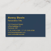 弁護士クラシックジャスティススケールビジネスカード 名刺 (裏面)