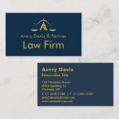 弁護士クラシックジャスティススケールビジネスカード 名刺 (正面/裏面)