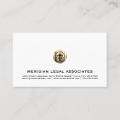 弁護士クラシックホワイト金ゴールドシール 名刺 (正面)
