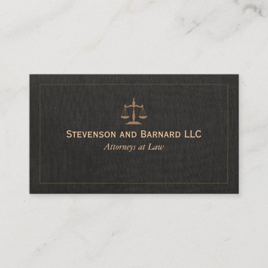 弁護士クラシックリネンフェイク名刺 名刺 (正面)