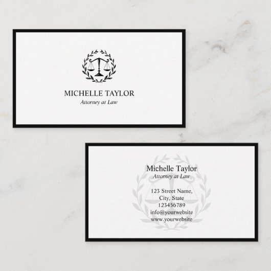 弁護士クラシック法規模範 名刺 (正面/裏面)