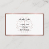 弁護士クラシック法規模範 名刺 (裏面)