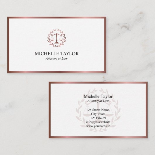 弁護士クラシック法規模範 名刺 (正面/裏面)