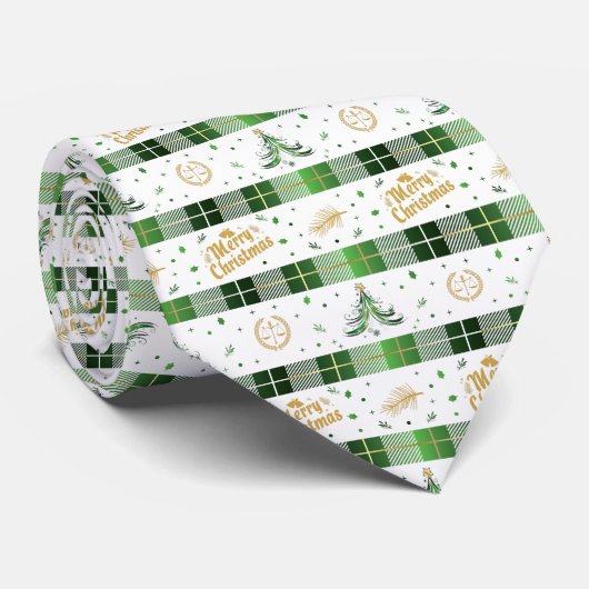 弁護士クリスマスツリーはかりで測- of Justice ネクタイ (ロール)