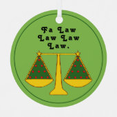 弁護士クリスマス メタルオーナメント (正面)