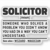 弁護士クール名詞定義おもしろい弁護士 シール (正面)