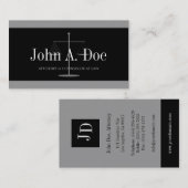 弁護士シルバーブラックバナー 名刺 (正面/裏面)