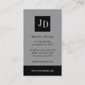 弁護士シルバーブラックバナー 名刺 (裏面)