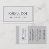 弁護士シルバー/ホワイト-レターヘッド- 名刺 (正面/裏面)