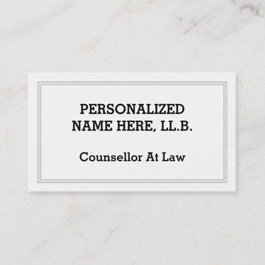 弁護士シンプル名刺弁護士 名刺 (正面)